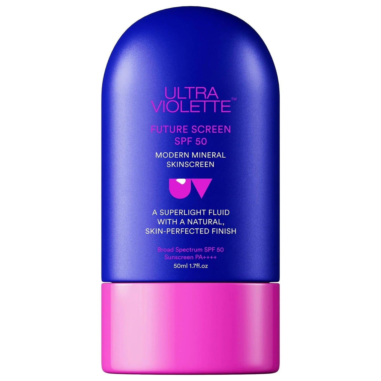 ULTRA VIOLETTE Future Screen SPF 50 Mineral Facial Sunscreen Serum - Fragrance-Free, Non-Comedogenic, Broad-Spectrum Protection for Sensitive Skin