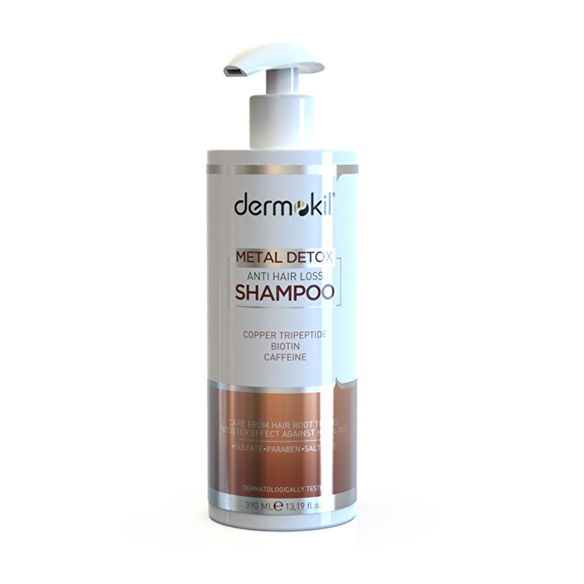 Dermokil Metal Detox Anti-Hair Loss Shampoo: Strengthen & Revitalize Thinning Hair with Copper Peptide, Biotin & Caffeine (13.17 fl oz)