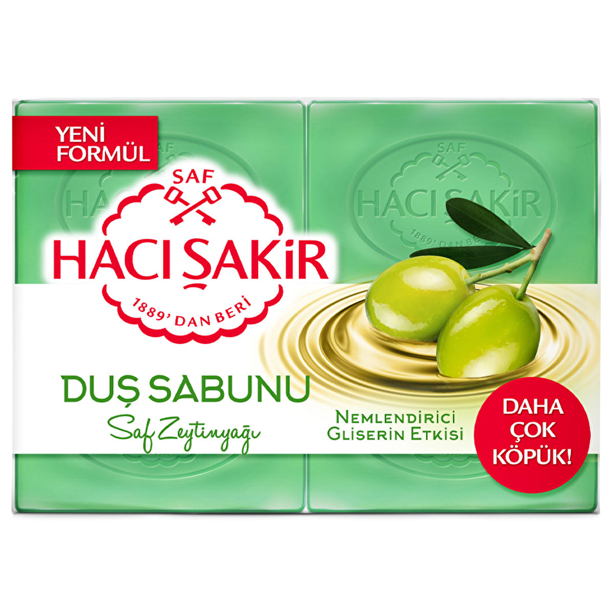 Hacı Şakir Glycerin Shower Soap 4x125g - Traditional Turkish Soap