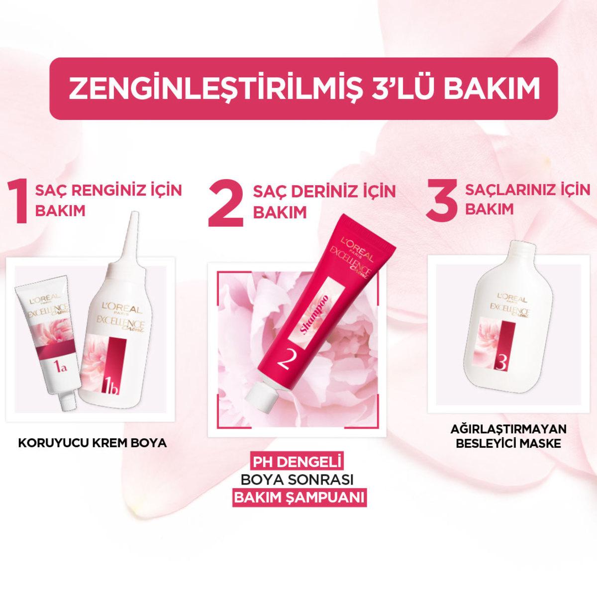 Loreal Paris Excellence Creme Hair Dye - 6.1 Küllü Açık Kahve - Long Lasting Color & Nourishment
