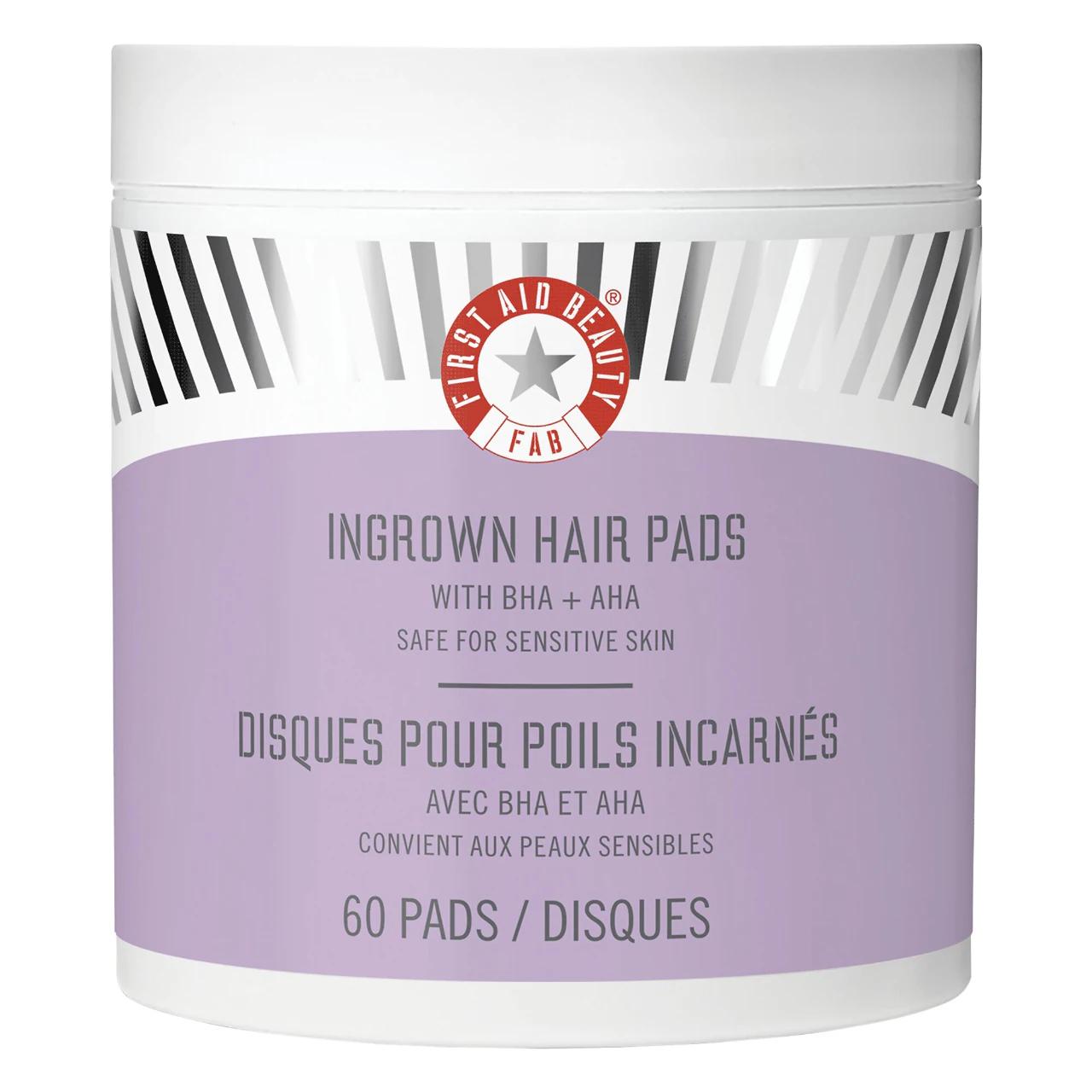 Ingrown Hair Pads with BHA & AHA: Exfoliating Treatment for Razor Bumps & Ingrown Hair Prevention - Glycolic & Salicylic Acid for Smooth Skin