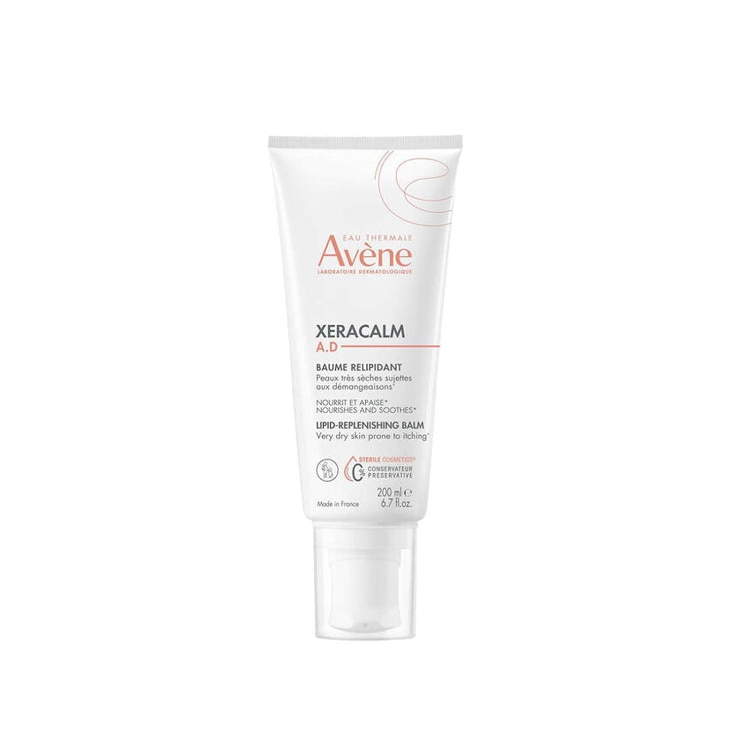 Avene XeraCalm A.D Lipid Replenishing Balm 200ml - Moisturizing Relief for Dry, Sensitive Skin