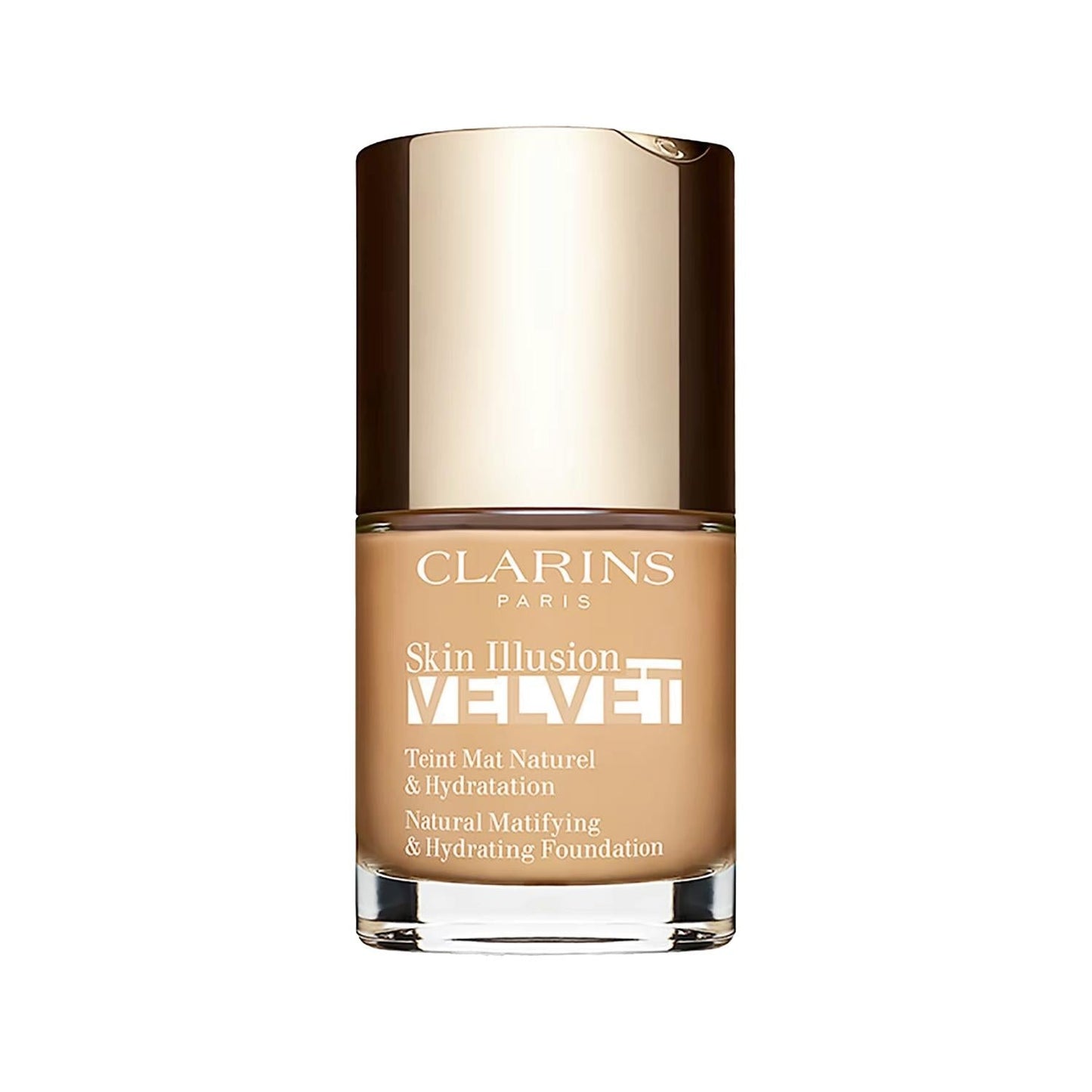 Clarins Skin Illusion Velvet: Natural Matte Liquid Foundation - 107C Beige, Buildable Coverage, Velvet Finish for Radiant Skin