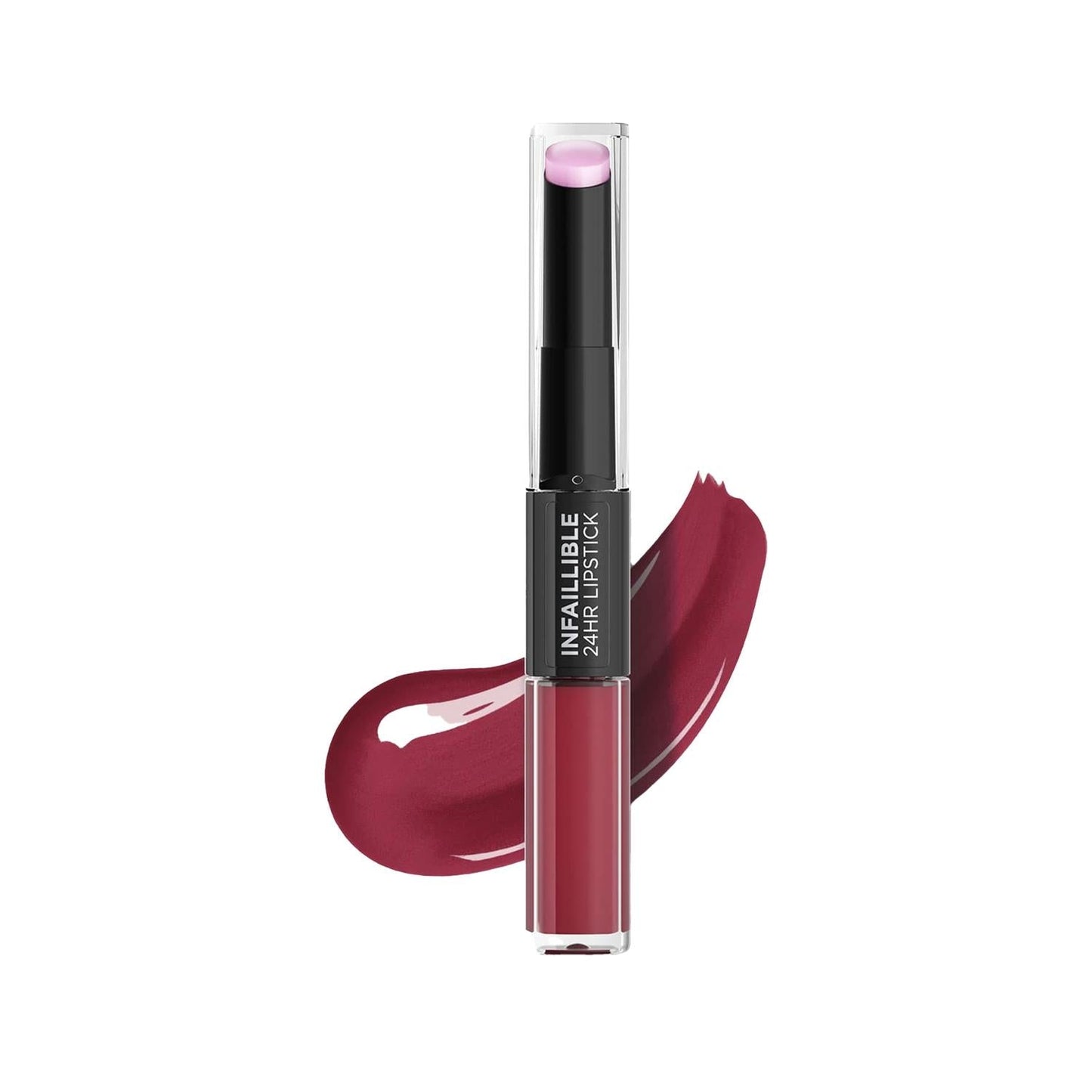Loreal Paris Infaillible 2-Step Liquid Lipstick and Balm - Long Lasting 24 Hour Lip Color with Moisturizing Benefits - 302 Rose Eternite