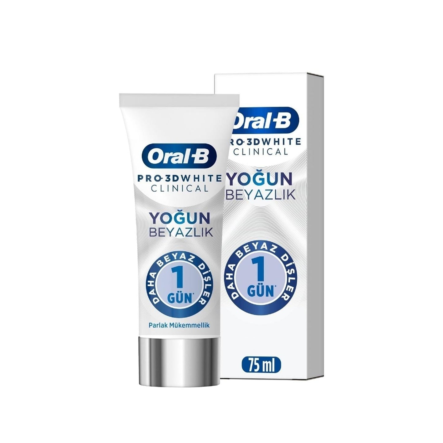 Oral-B Pro 3D White Clinical Toothpaste for Whitening Teeth - 75ml, Parlak Beyaz Variant