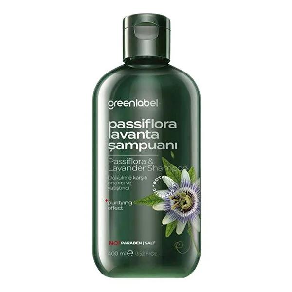 Greenlabel Natural Paraben-Free Shampoo with Passiflora & Lavender - 13.53 fl oz, Vegan Hair Care for Damaged Hair
