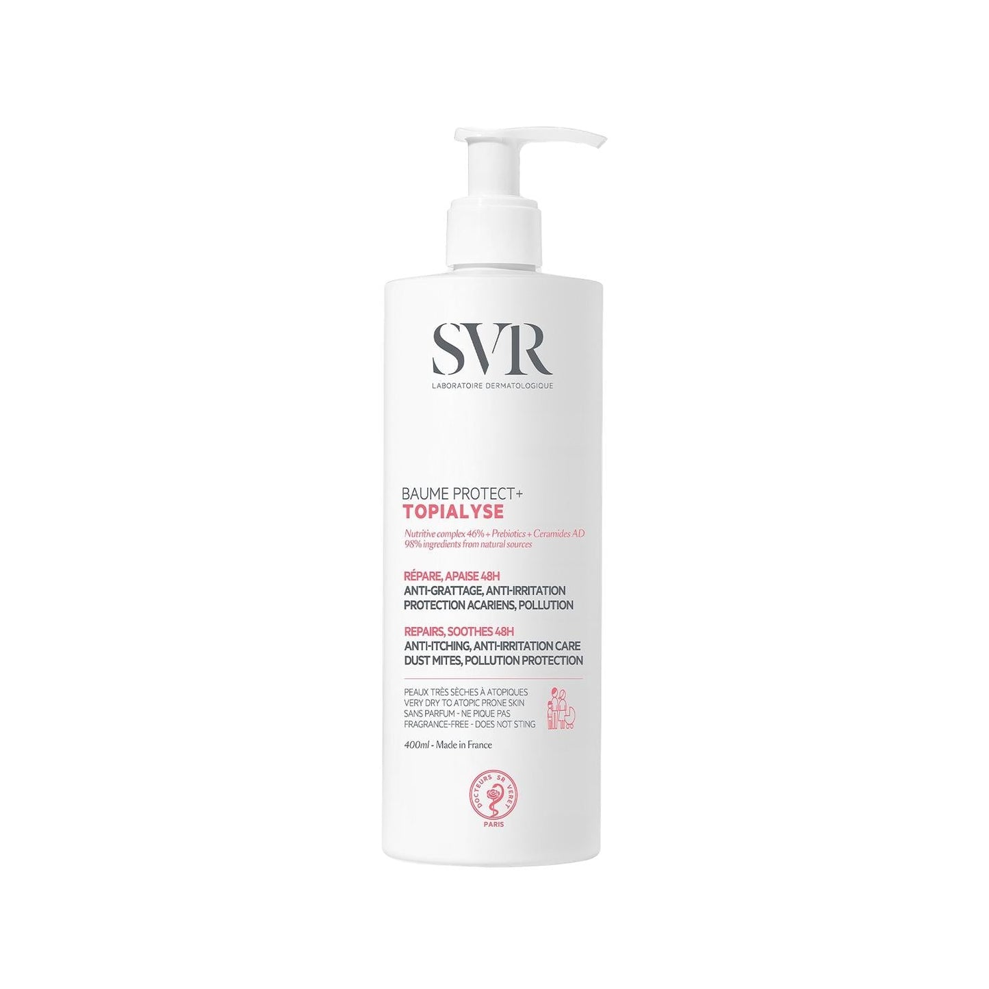 SVR Topialyse Baume Protect+ Moisturizing Balm for Dry & Atopic Skin - Soothing Relief & Long-Lasting Hydration - 13.53 fl oz