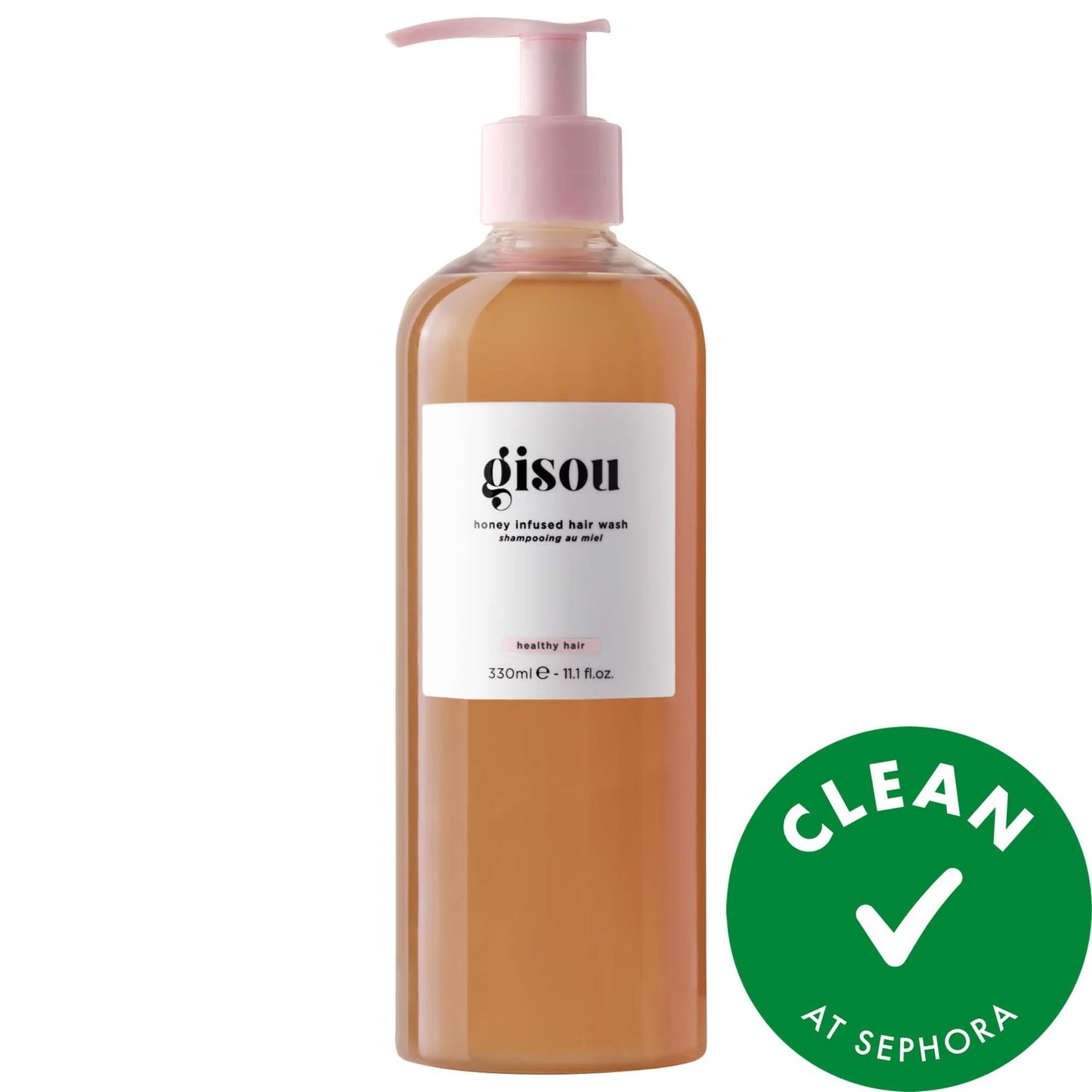 Gisou Honey Infused Hair Wash Shampoo - Sulfate-Free, Nourishing, 92% Natural Ingredients for Soft, Shiny Hair