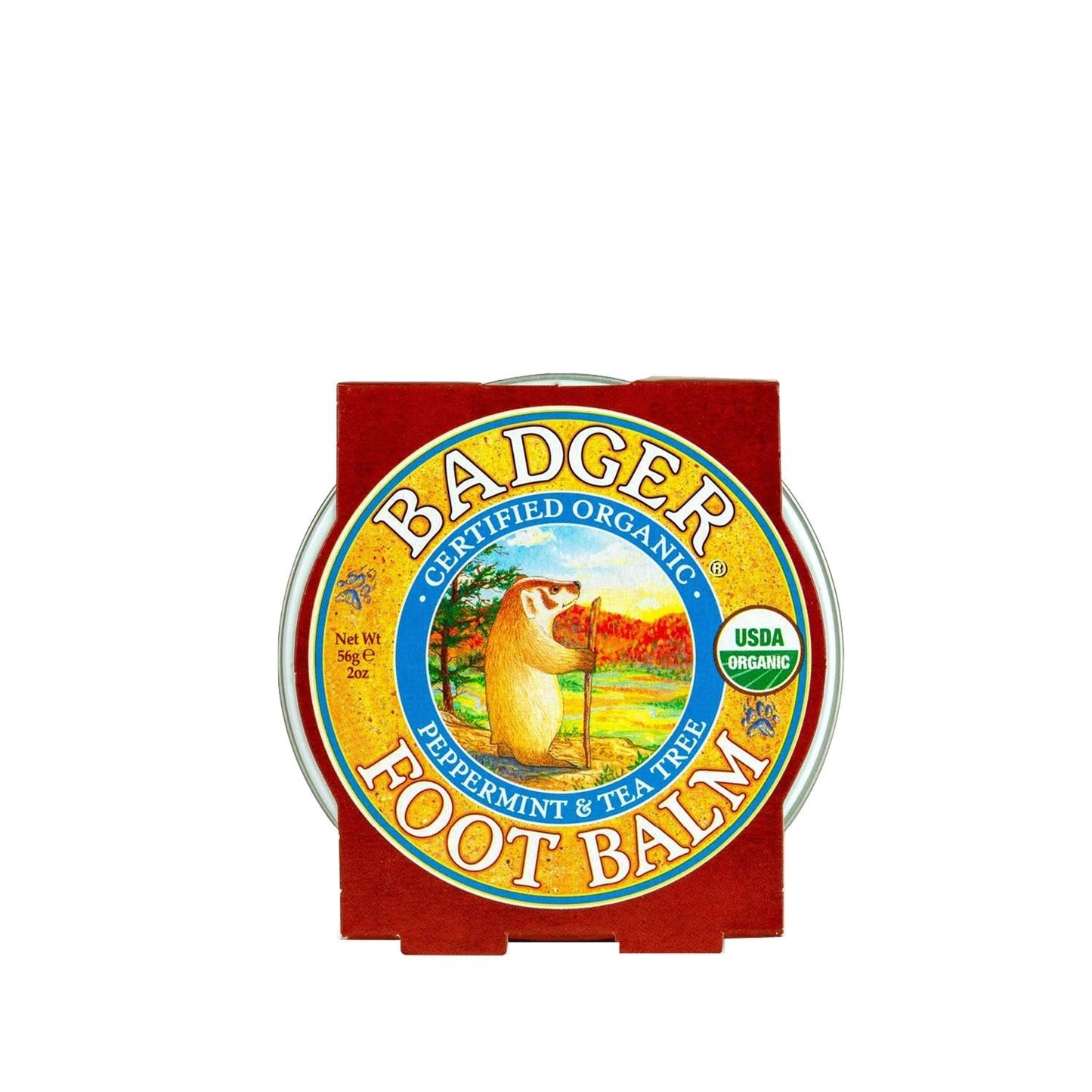 Badger Natural Foot Cream - 21g, Organic & Moisturizing for Dry, Cracked Heels
