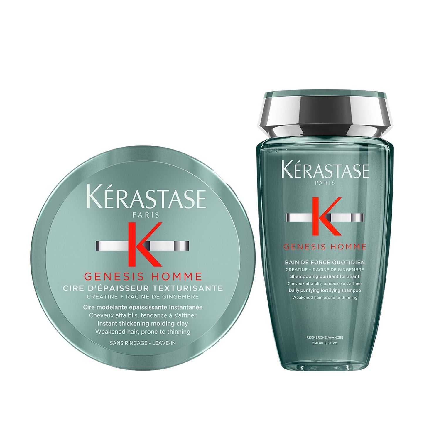 Kerastase Genesis Homme: Hair Thickening Set for Men - Combat Hair Loss & Achieve Thicker, Fuller Hair - Professional Grade Care.