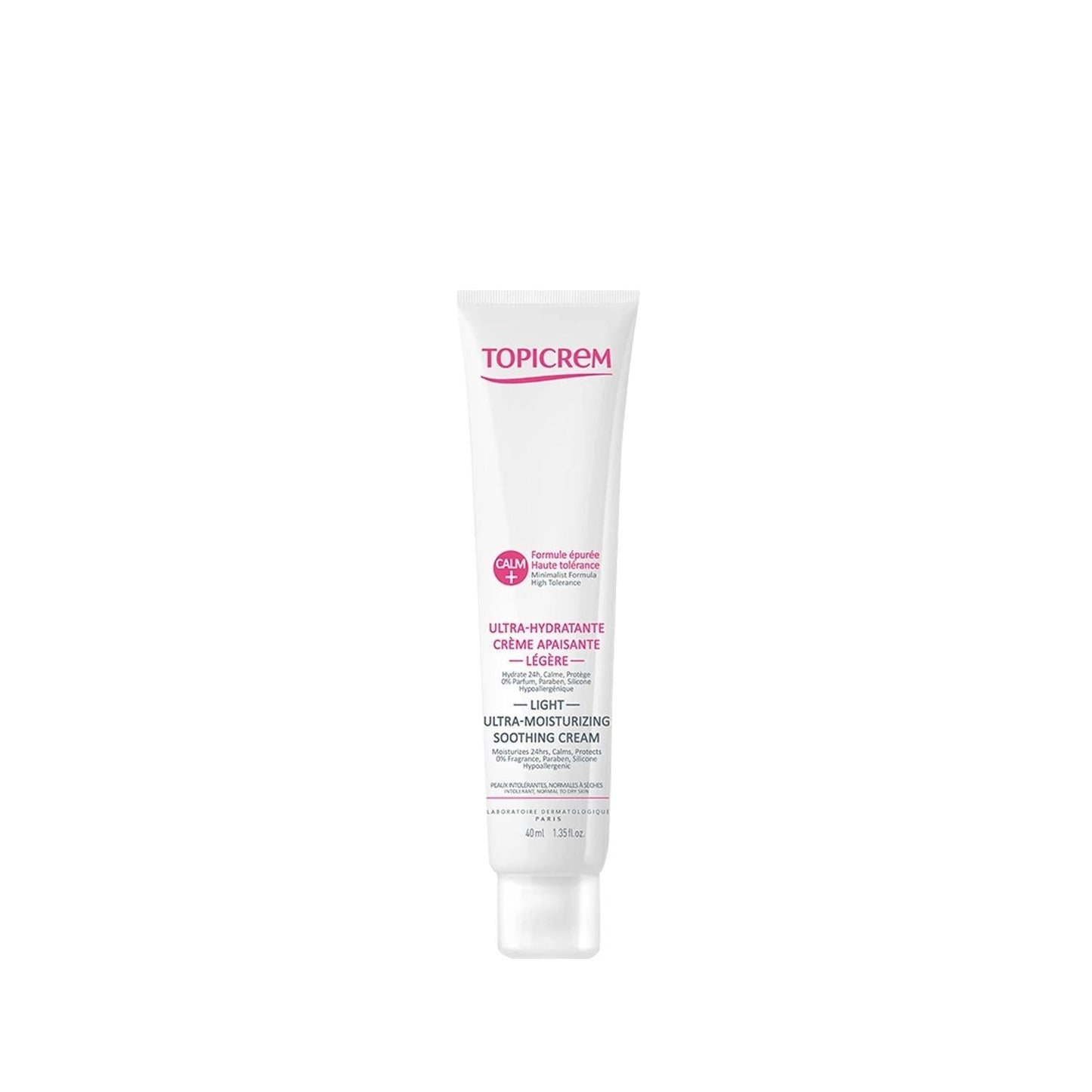 Topicrem Calm+ Ultra Moisturizing Soothing Cream: Lightweight Relief for Sensitive Skin | Dermatologically Tested, Hydrating, Calming - 40ml