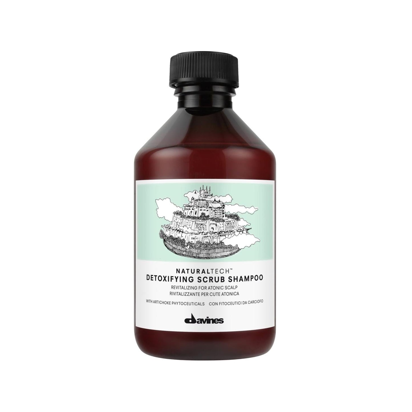 Davines Detoxifying Scrub Shampoo - Natural Detoxifying Hair Care for Scalp Health - 8.45 fl oz