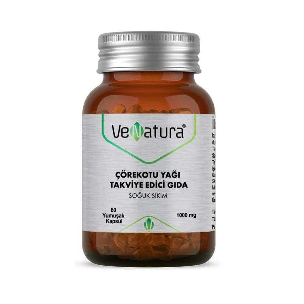 VeNatura Black Seed Oil Supplement - 1000 mg, 60 Soft Capsules, Cold-Pressed for Maximum Health Benefits