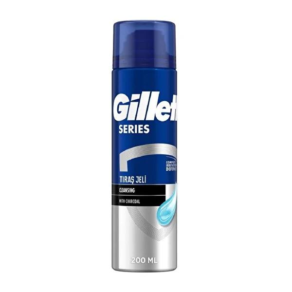 Gillette Charcoal Shaving Gel 200ml: Smooth, Irritation-Free Shave for Men | Cleansing, Moisturizing, & Prevents Razor Burn