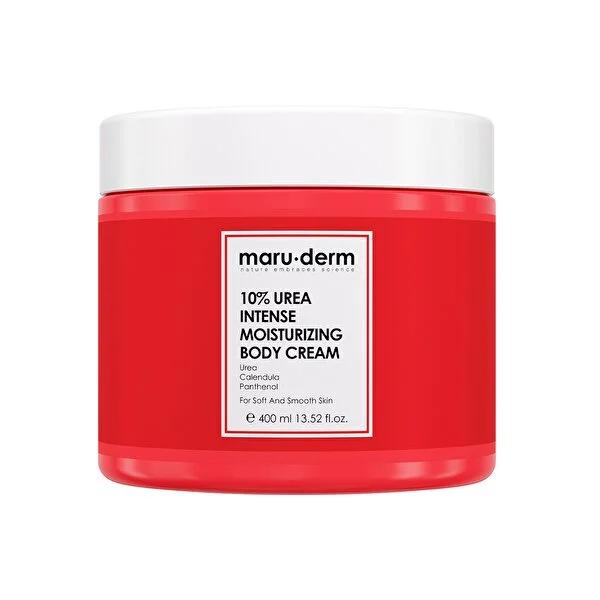 Maruderm 10% Urea Moisturizing Body Cream: Deep Hydration, Smooths Dry Skin & Reduces Strawberry Legs - 400ml