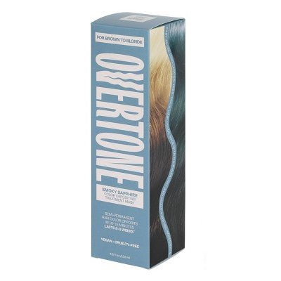 Overtone Smoky Sapphire Hair Mask- Semi-Permanent Hair Dye & Color Conditioner Misty Turquoise for Brown & Blonde Hair - New - M2G