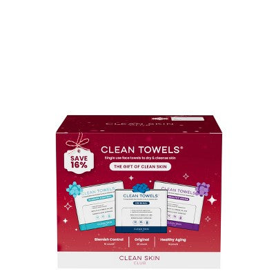 Clean Skin Club Towels Holiday Gift Set - New - M2G