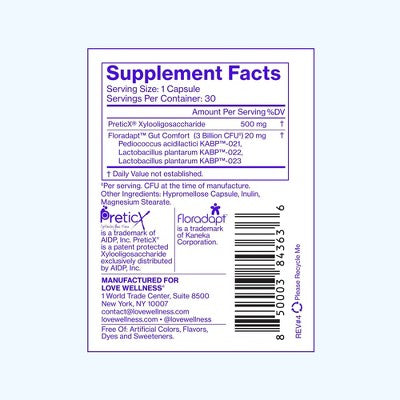 Love Wellness Gut Feelings Probiotics for a Healthy Gut & Immunity 30ct - Imperfect Container - M2G