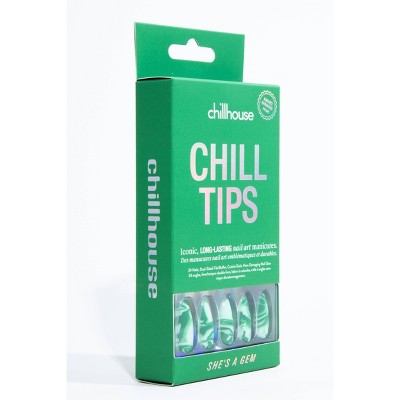 Chillhouse Chill Tips Press-On Fake Nails Shes a Gem 24ct - New - M2G