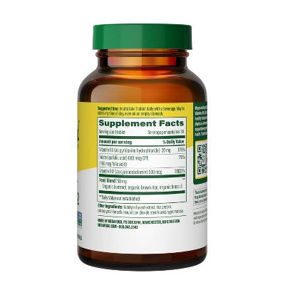 MegaFood Vegan Vitamin B12, Vitamin B Supplement 30ct - New - M2G
