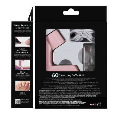 Dashing Diva Gel Xtend Fake Nails Starter Kit Medium Round 30ct - New - M2G