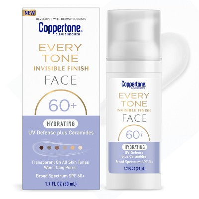 Coppertone Hydrating Every Tone Face SPF 60+ 1.7 fl oz - Imperfect Box - M2G