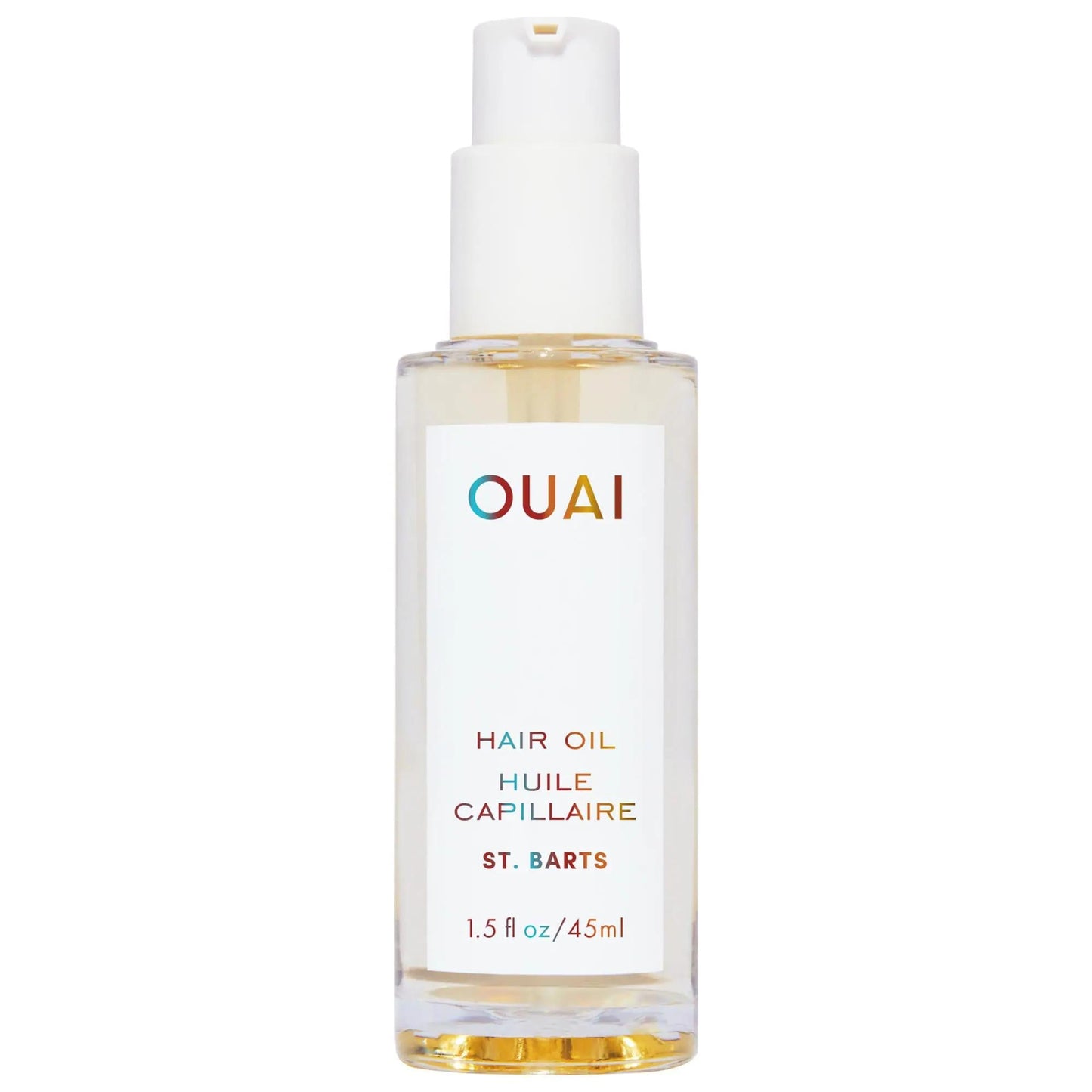 OUAI St. Barts Hair Oil: Tropical Scented Frizz Control & Heat Protection (450¡F), Shine Enhancing, For Damaged Hair