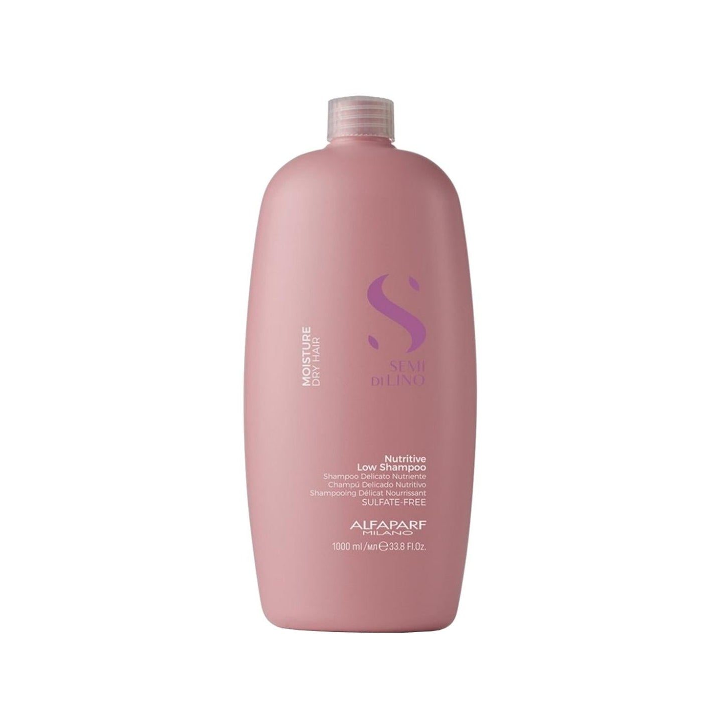 Alfaparf Semi Di Lino Moisture Nutritive Low Shampoo 1000ml - Moisturizing Shampoo for Dry or Damaged Hair