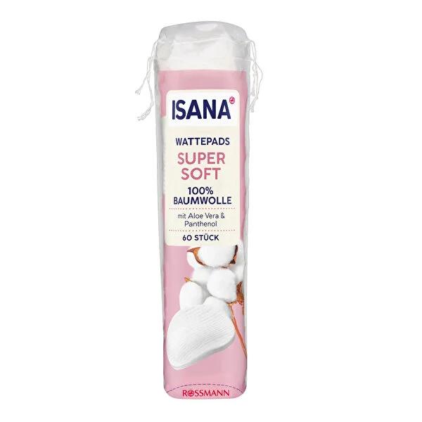 Isana Cotton Pads with Aloe Vera & ProVitamin B5 - 60 Count, Gentle Makeup Removal & Skincare