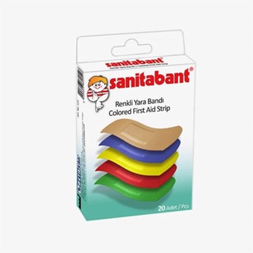 Sanitabant Colorful Wound Bandages - 20pcs, Breathable & Absorbent Kids Bandages