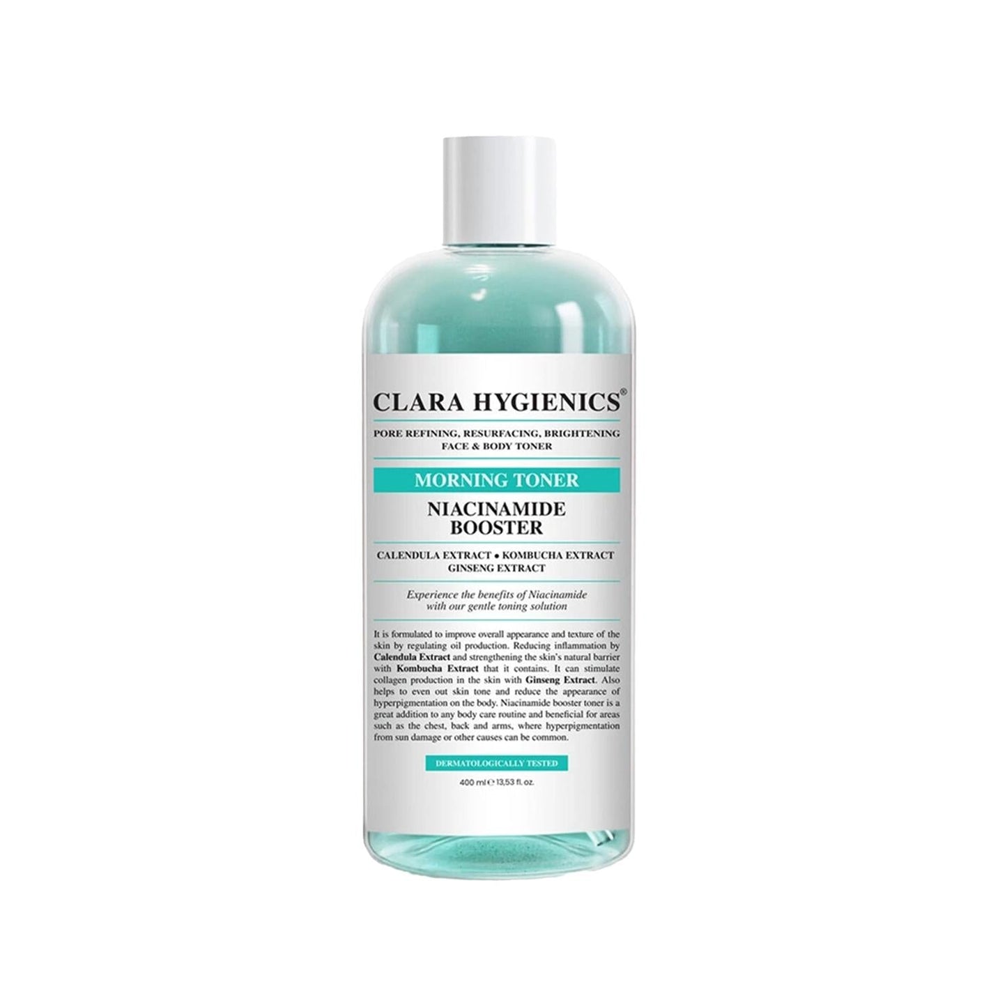 Clara Hygienics Niacinamide Booster Vegan Face and Body Toner - Tightening, Natural Skincare Solution