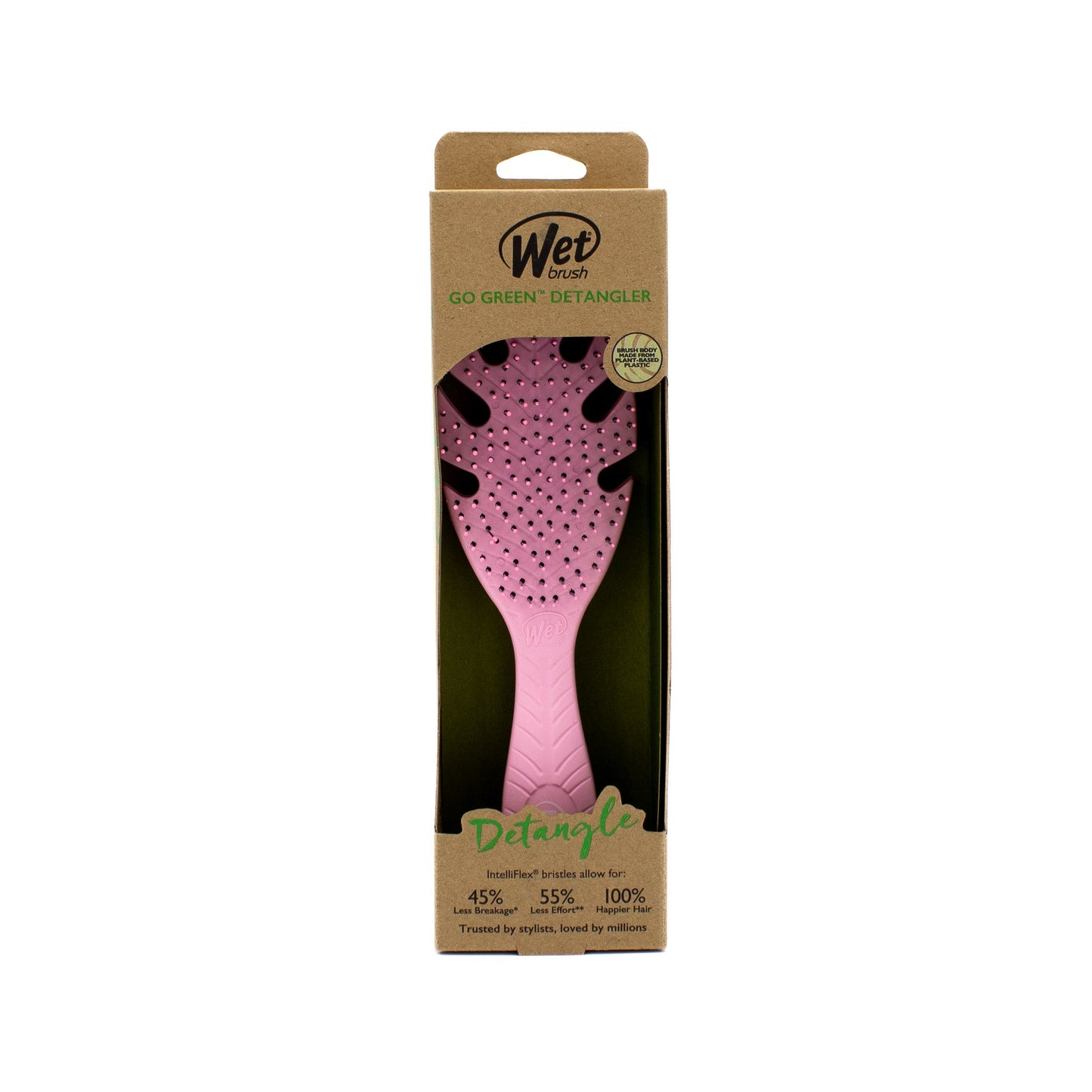 Wet Brush Go Green Detangling Brush PINK - New - M2G
