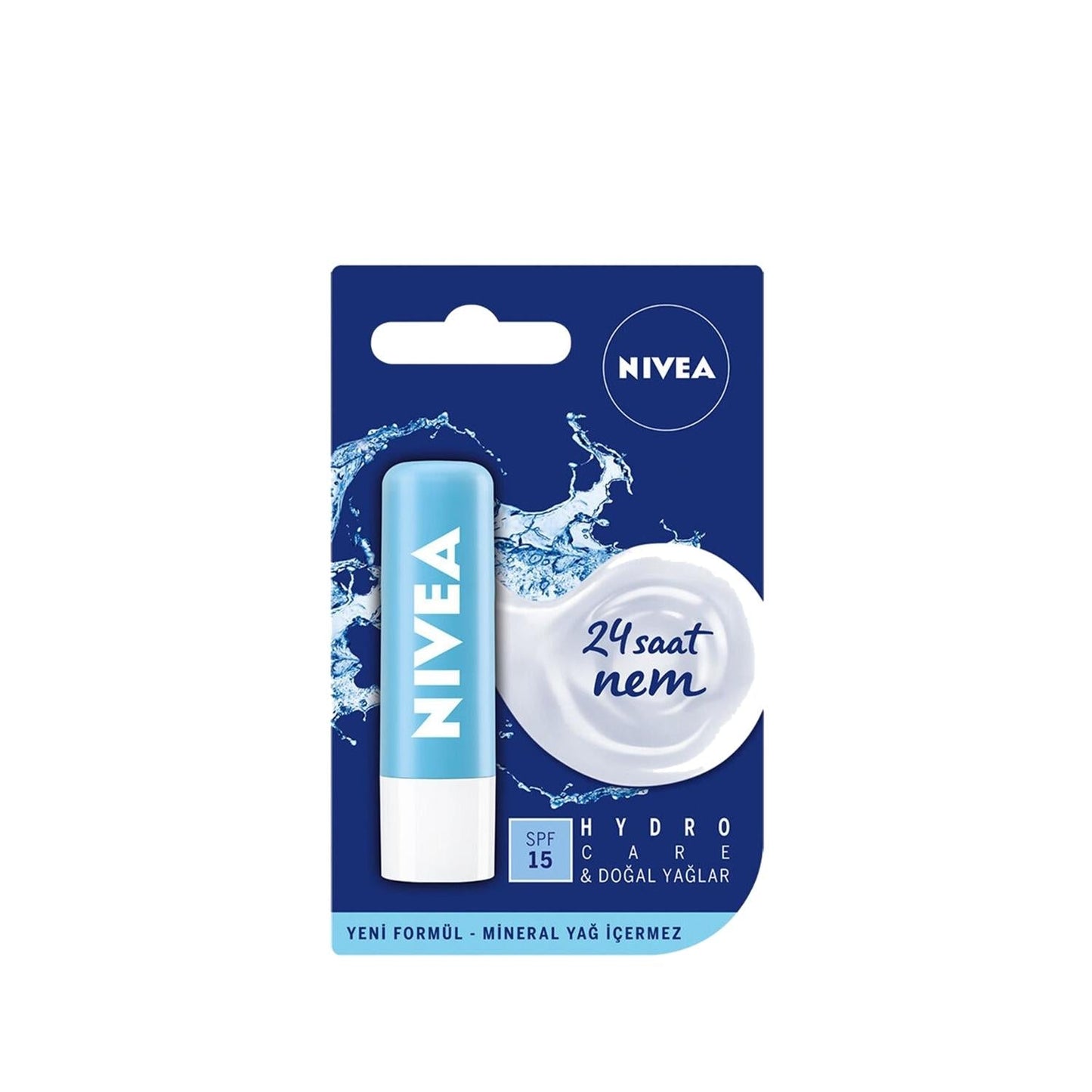 Nivea Hydro Care Lip Care Cream - Moisturizing, Colorless, 4.8g