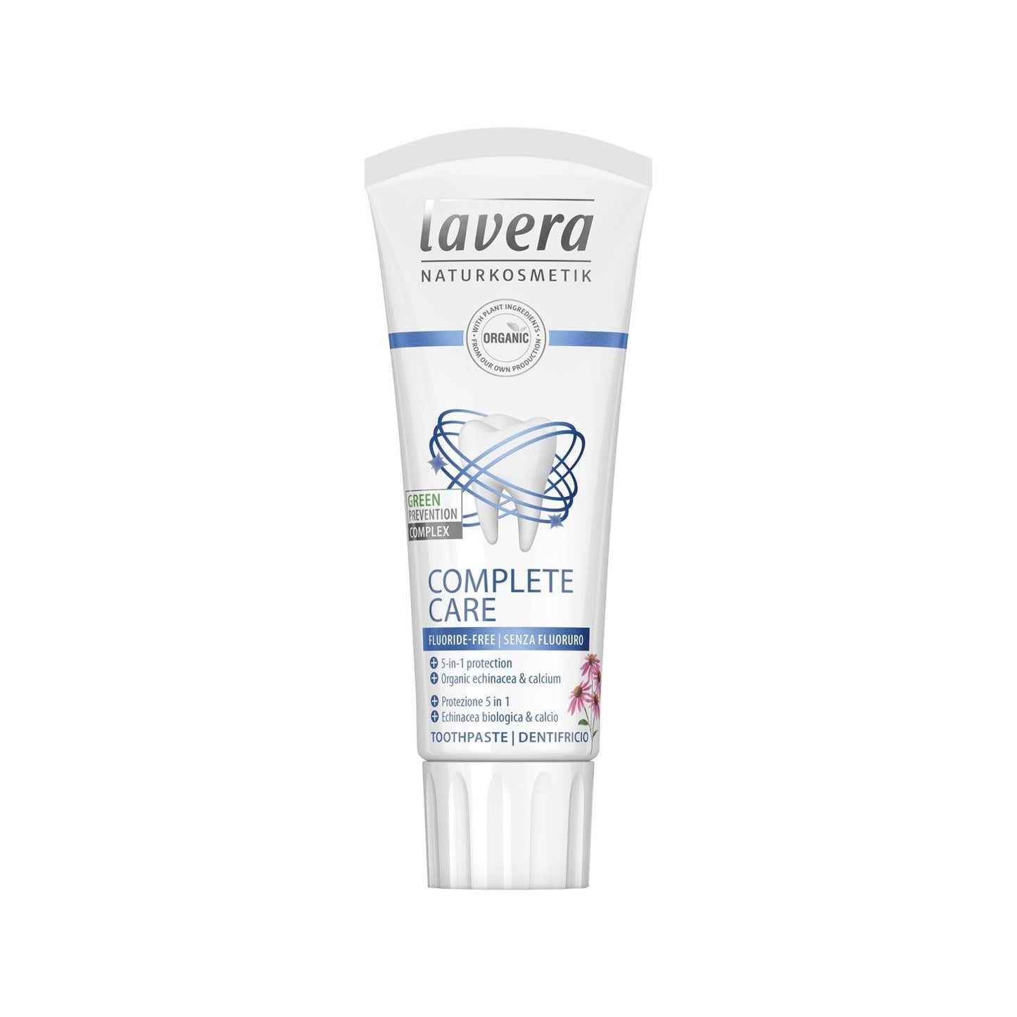 Lavera Fluoride-Free Toothpaste: Complete Natural Oral Care for Sensitive Teeth - Gentle, Effective & Travel-Friendly (2.54 fl oz)