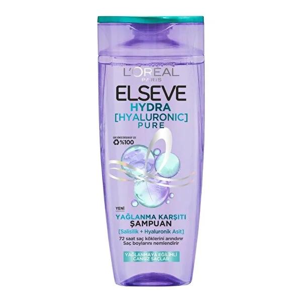 Elseve Hydra Hyaluronic Pure Anti-Oil Shampoo for Oily Roots & Dry Ends - 10.14 fl oz