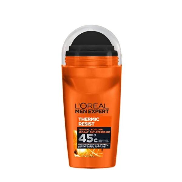 L'Oreal Men Expert Thermic Resist 48H Anti-Perspirant Roll-On: Long-Lasting Sweat & Odor Protection for Active Men, Deodorant for Hot Weather