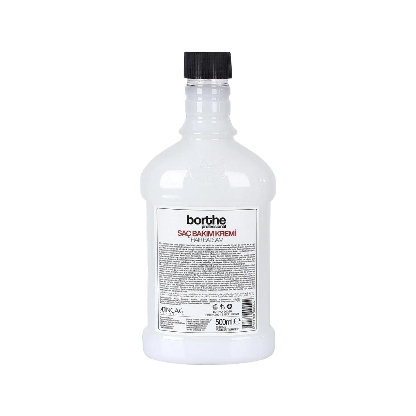 Borthe Professional Hair Cream 500ml - Moisturizing & Nourishing for Dry or Damaged Hair
