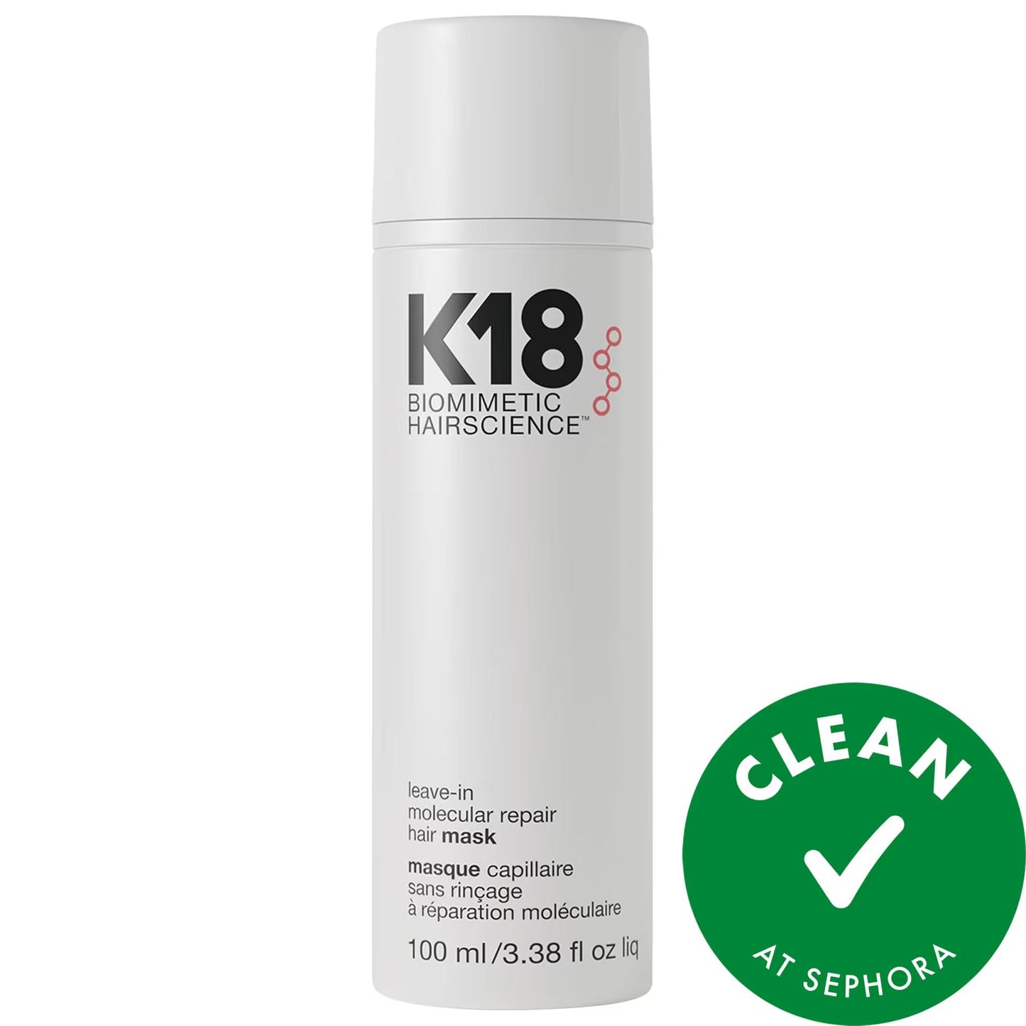 K18 Leave-In Molecular Repair Hair Mask - Clinically Proven to Reverse Damage in 4 Minutes, Vegan & Cruelty-Free