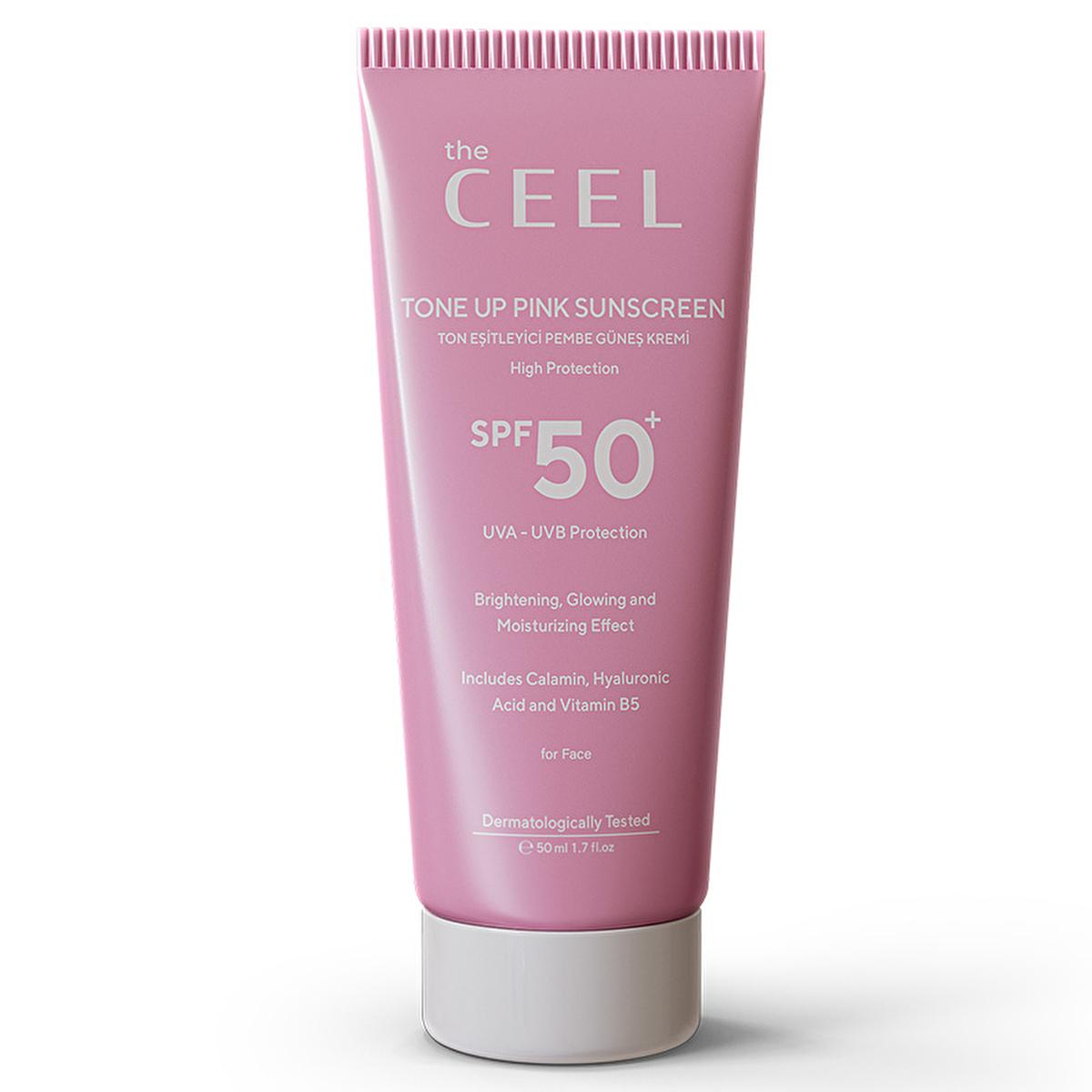 The Ceel SPF50 Tone Evening Pink Sunscreen with Glutathione & Hyaluronic Acid - 50ml