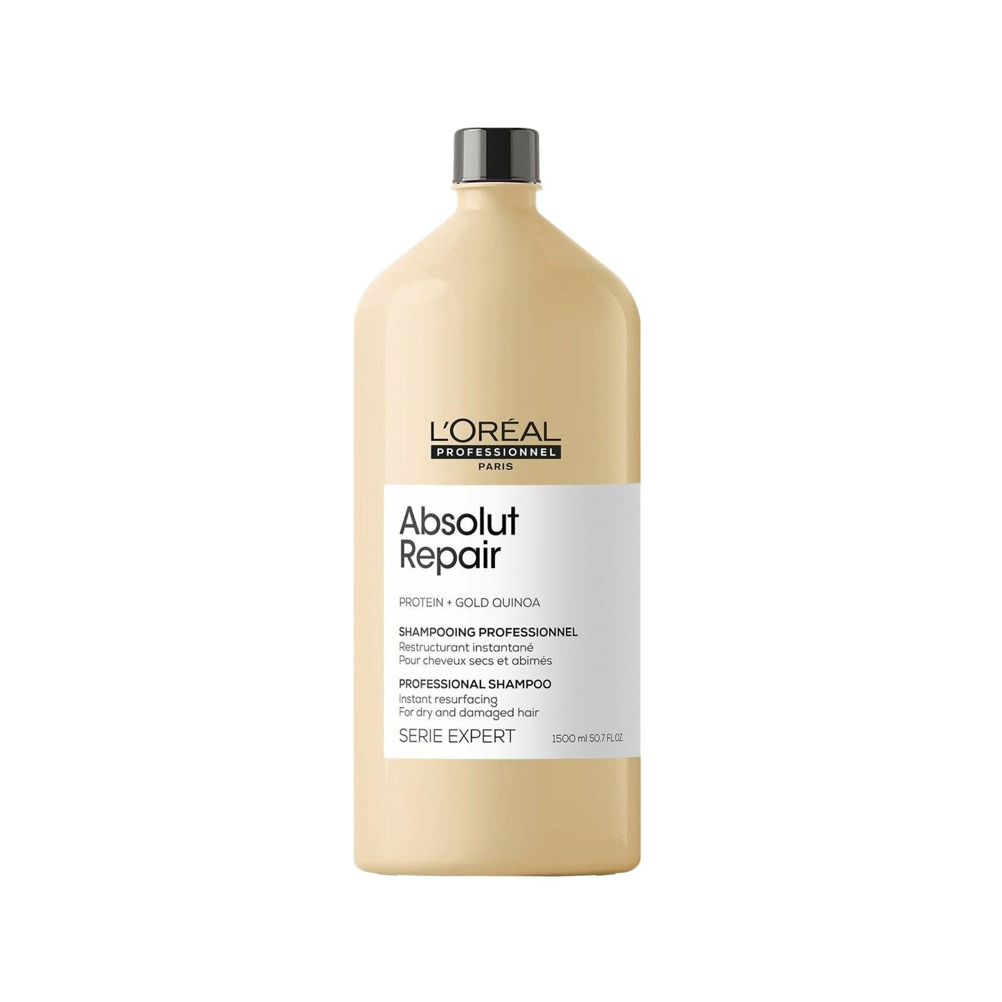 L'Oreal Professionnel Paris Absolut Repair Shampoo for Damaged Hair - 1500ml Large Volume, Professional Hair Care