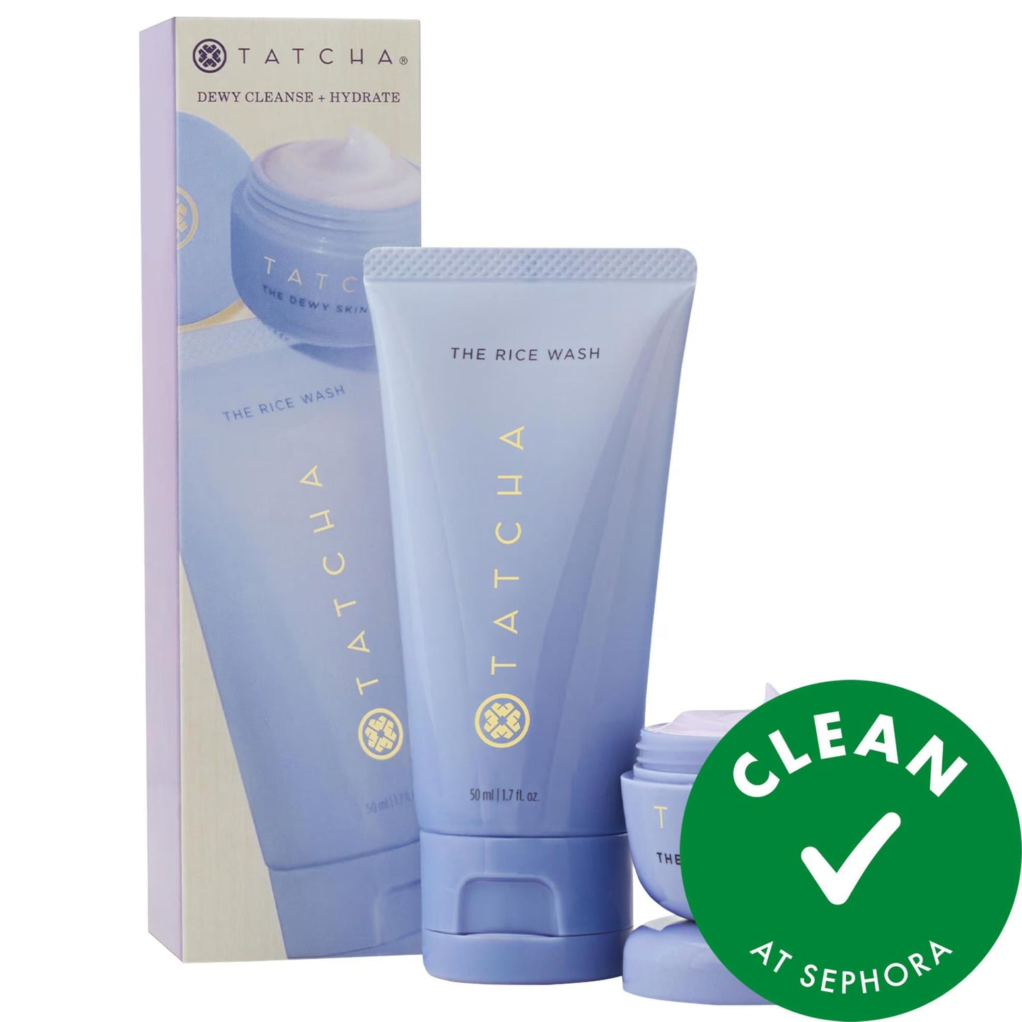 Dewy Skincare Duo by Dewy - Travel-Friendly Hydrating Cleanse & Moisturize Set for Dry, Dull Skin - Cruelty-Free, Clean Beauty Products