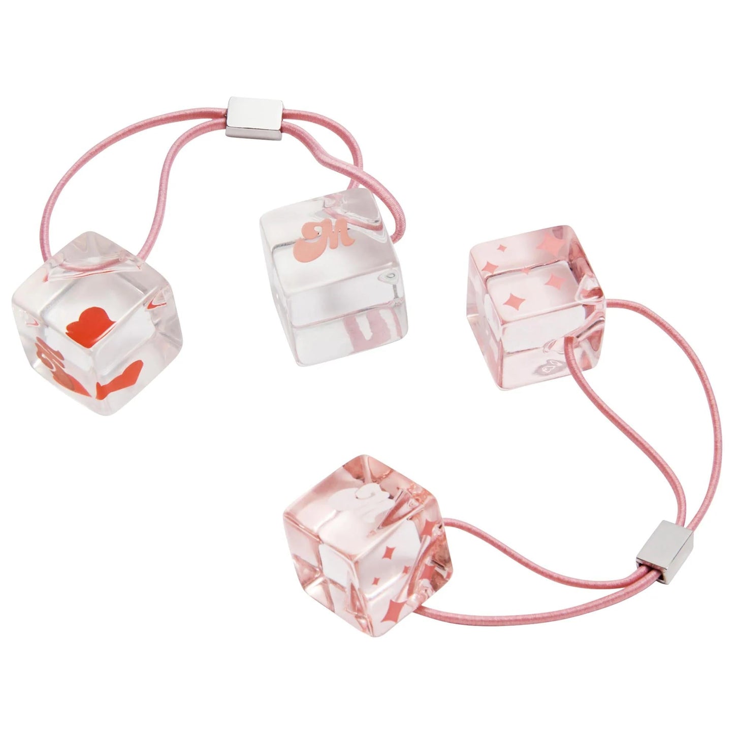 Cutie Cubes Acrylic Hair Bobbles - Stylish Hair Ties for All Hair Types - Secure Hold, Versatile Styling - Spring Hair Accessories