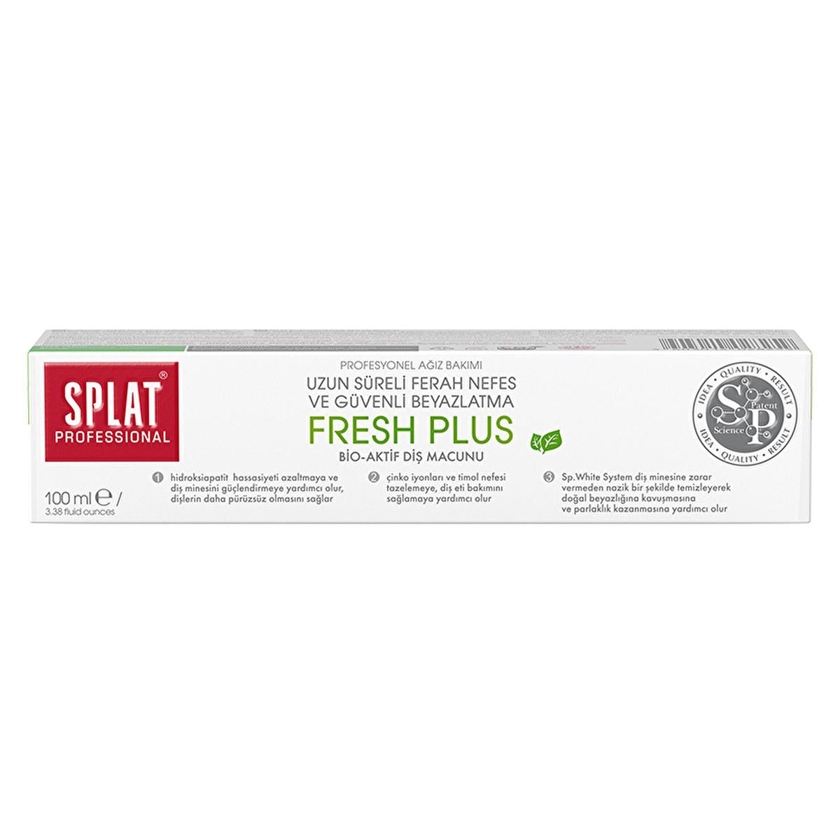 Splat Fresh Plus Toothpaste - Hydroxyapatite Whitening & Sensitive Teeth Care