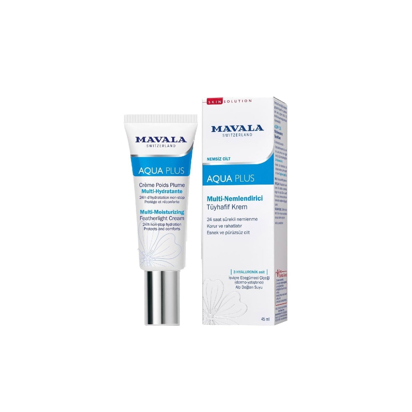 Mavala Mavala Aqua Plus Multi-Moisturizing Cream - Lightweight Hydration for Dry Skin - 1.52 fl oz