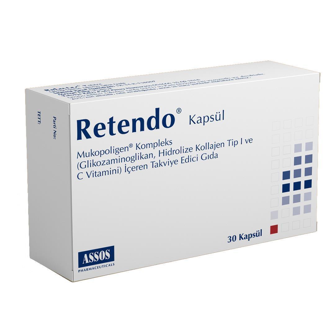 Retendo Dietary Supplement for Joint Health Support - 30 Capsules with Mukopoligen Complex, Glucosamine, and Vitamin C