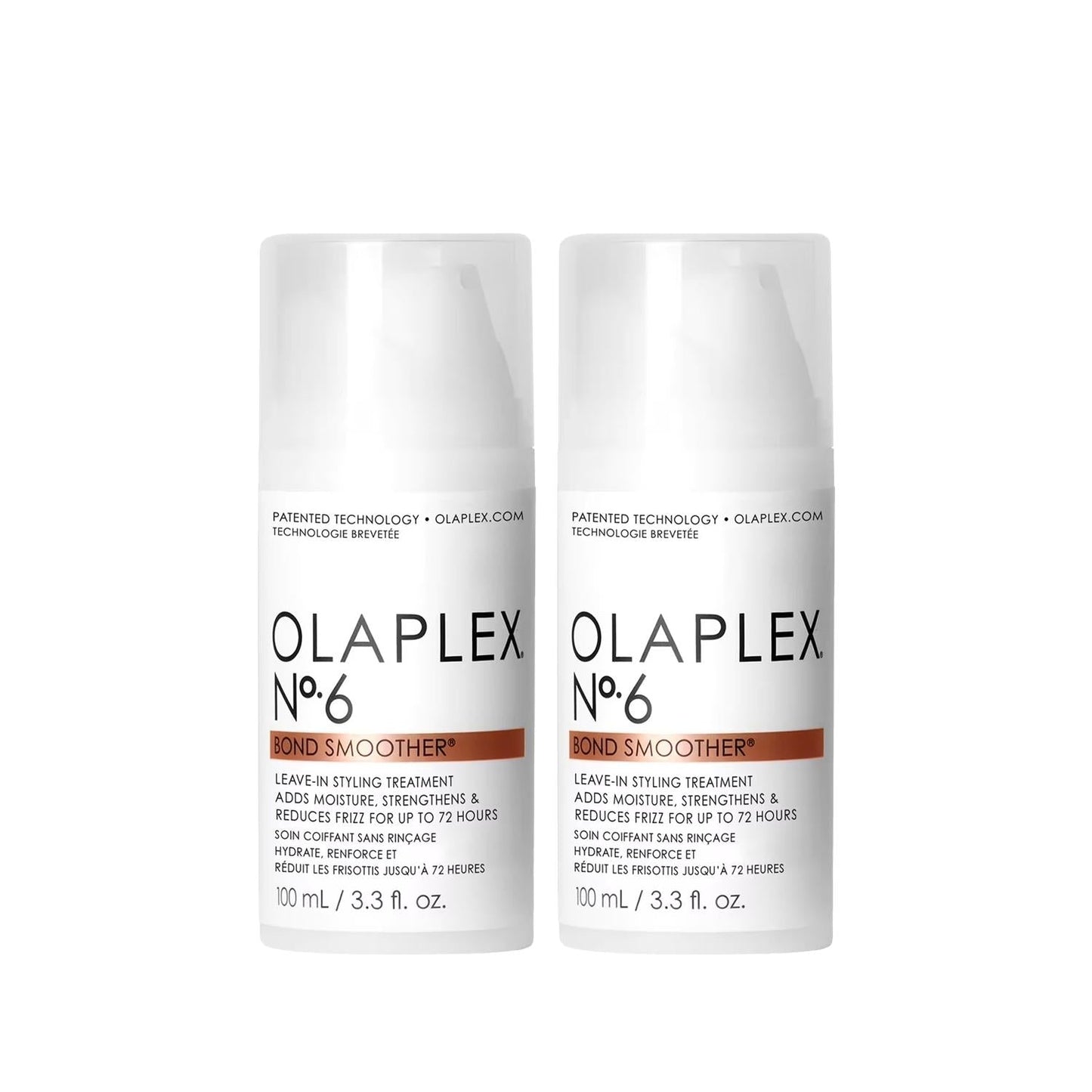 Olaplex Bond Smoother No:6 - Hair Repair & Smoothing Treatment for Damaged Hair, 100ml x2