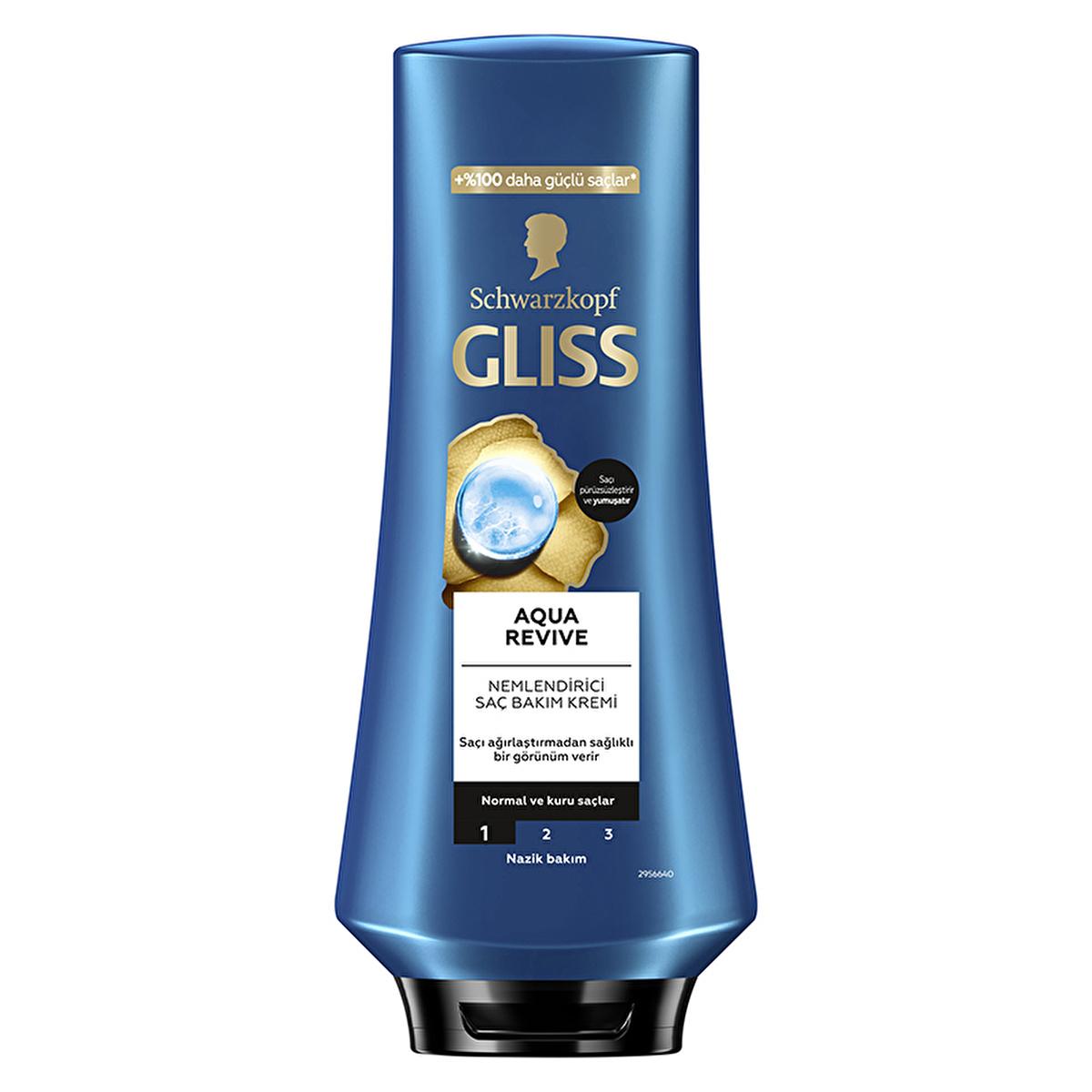 Gliss Aqua Revive Moisturizing Hair Conditioner: Hyaluron & Seaweed Extract for Dry Hair - Lightweight Hydration, Shine, & Daily Use