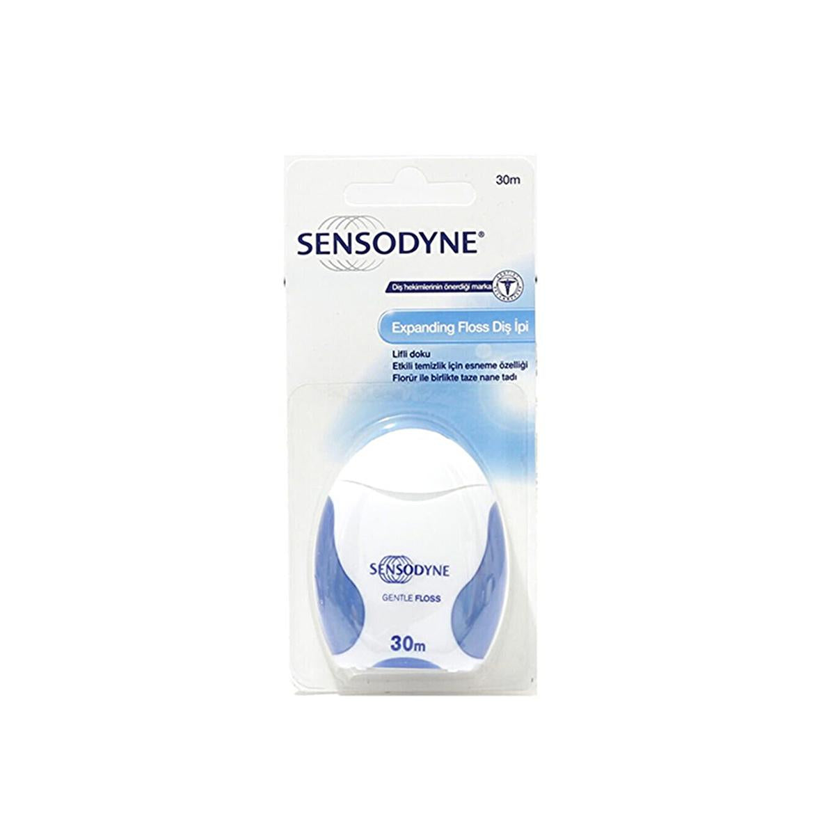 Sensodyne Gentle Floss - Mint Flavored Dental Floss for Sensitive Teeth - 30m