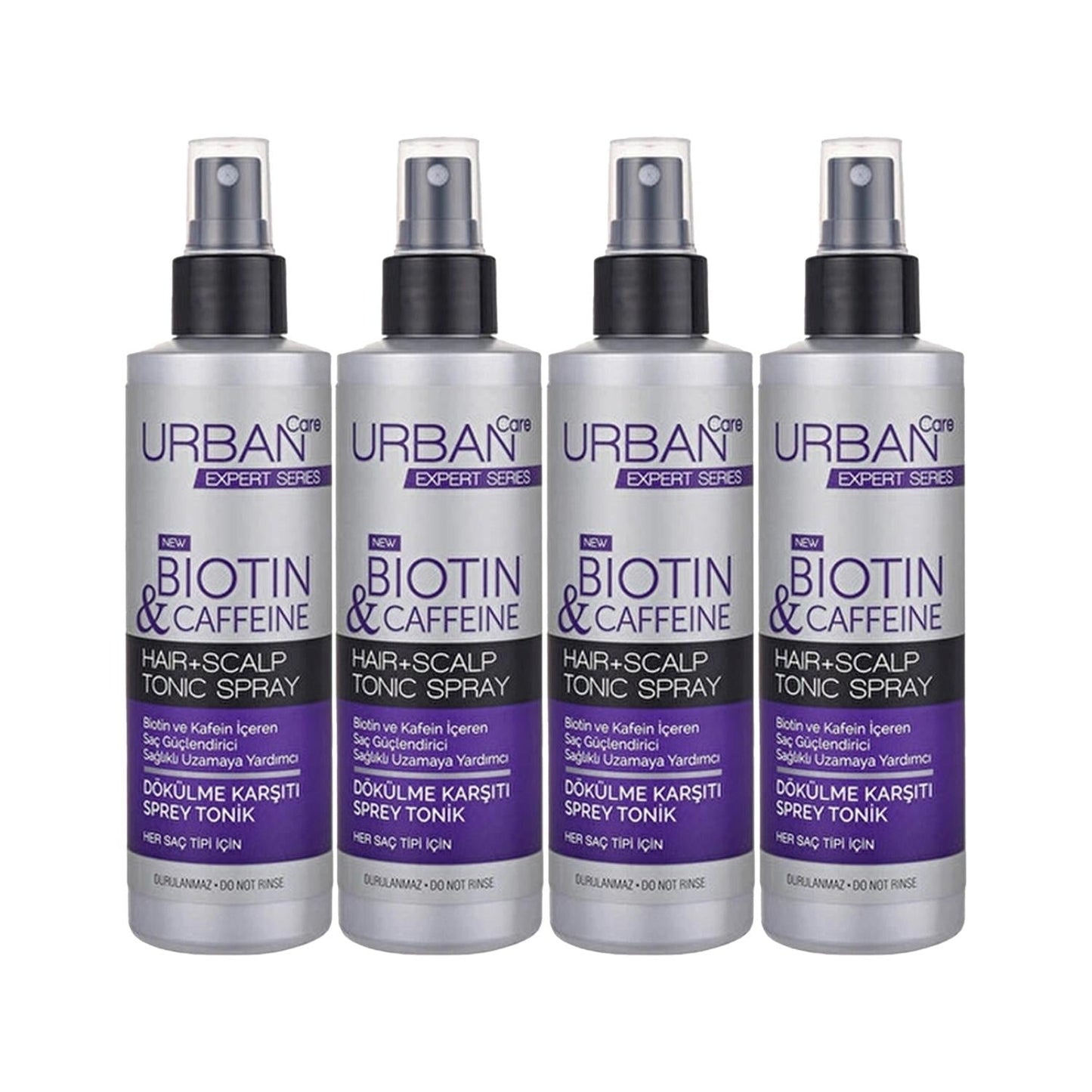 URBAN Care Expert Biotin & Caffeine Hair Tonic - Anti-Hair Loss, Nourishing, 200ml, 4 Units