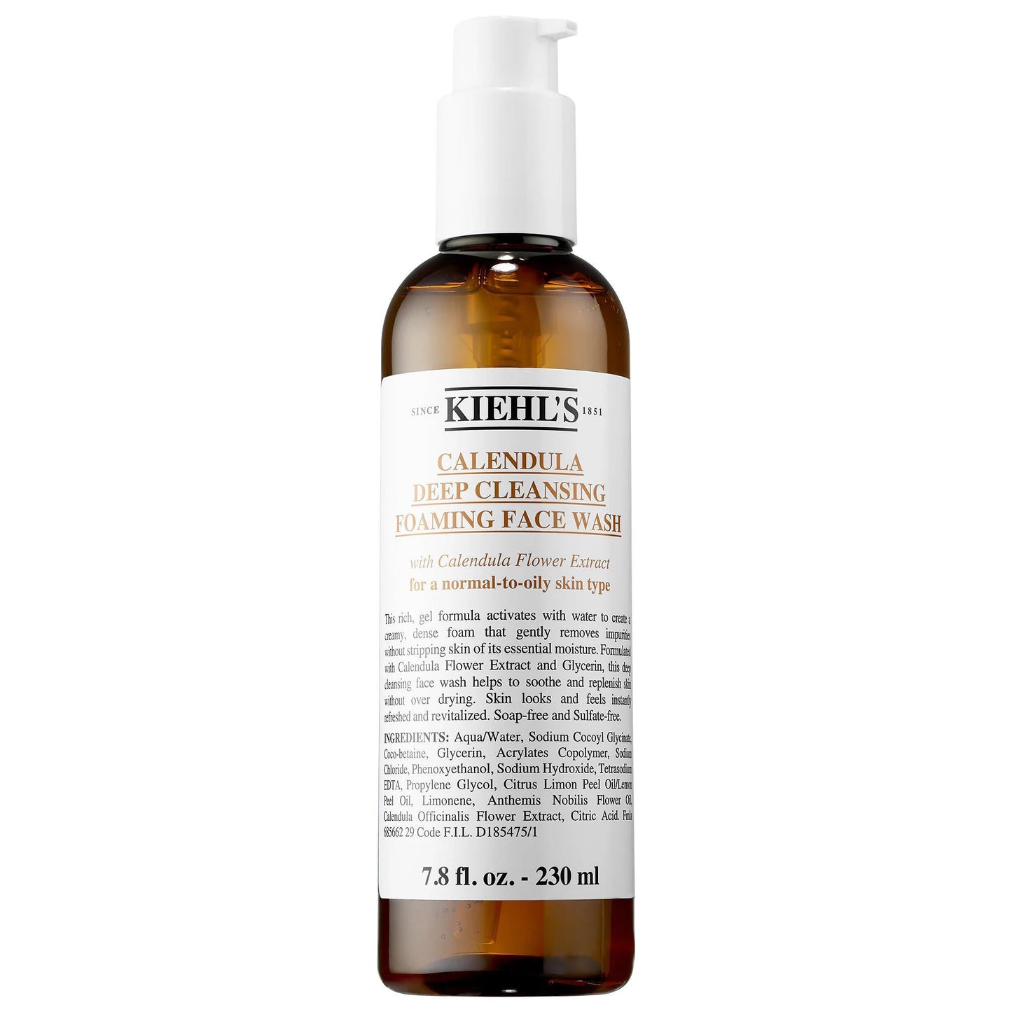 Calendula Deep Clean Foaming Face Wash - Gentle, Non-Drying Cleanser for Oily Skin, Paraben-Free